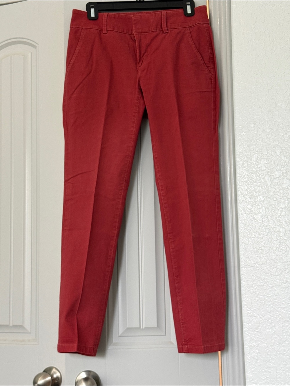 LOFT Red Cropped Ankle Pants